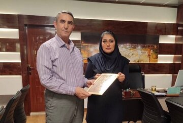 عاطفه پودات سکاندار روابط عمومی شرکت آب و برق کیش شد
