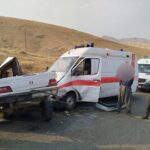 تصادف آمبولانس و پژو ۴۰۵ جان دو نفر را گرفت