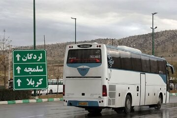 جابهجایی بیش از ۶۸۰۰ زائر اربعین با ناوگان حملونقل عمومی در چهارمحال و بختیاری