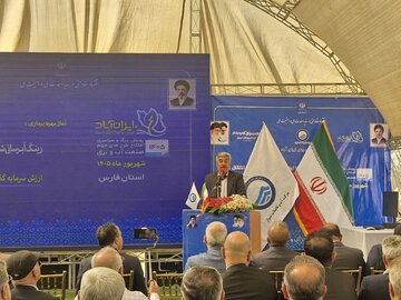 رینگ انتقال آب غرب به جنوب شیراز با حضور وزیر نیرو افتتاح شد